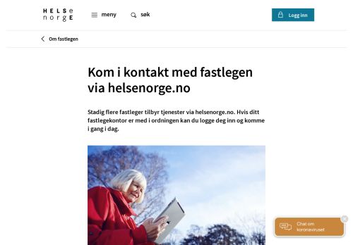 
                            7. Kontakt fastlegen på nett - helsenorge.no