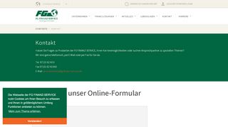 
                            9. Kontakt : FG FINANZ-SERVICE AG