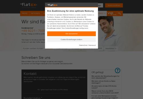 
                            3. Kontakt | flatex online Broker