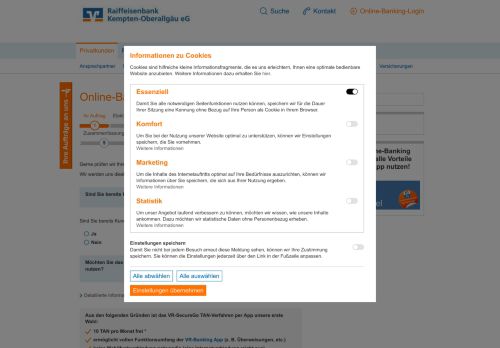 
                            6. Kontakt-Formular Online-Banking - Raiffeisenbank Kempten ...