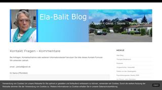 
                            1. Kontakt: Fragen – Kommentare – ela-balit.de