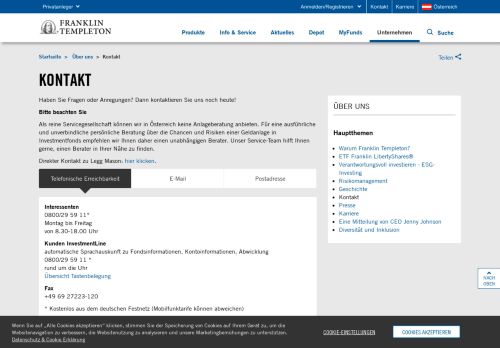 
                            4. Kontakt | Franklin Templeton Investments