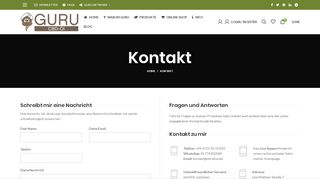 
                            9. Kontakt - Guru CBD Shop - CBD Öl von Guru