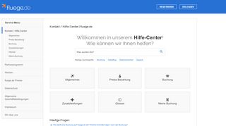 
                            3. Kontakt / Hilfe-Center | fluege.de