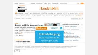 
                            2. Kontakt + Hilfe - Handelsblatt Online