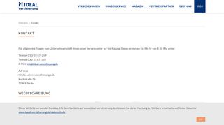 
                            8. Kontakt | IDEAL Versicherung