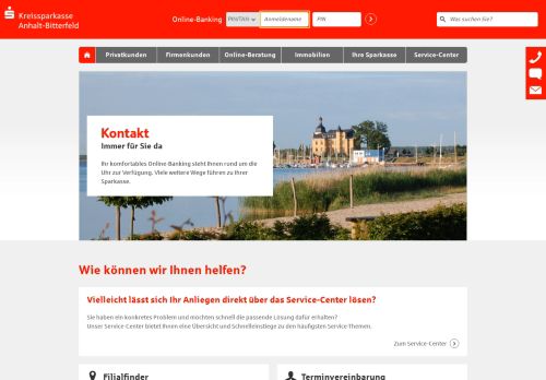 
                            8. Kontakt - Immer für Sie da - Kreissparkasse Anhalt-Bitterfeld