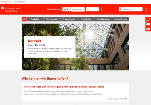 
                            12. Kontakt - Immer für Sie da - Kreissparkasse Ravensburg