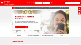 
                            11. Kontakt - Immer für Sie da - Sparkasse Elbe-Elster