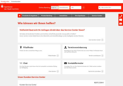 
                            12. Kontakt - Immer für Sie da - Sparkasse Iserlohn