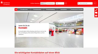 
                            4. Kontakt - Immer für Sie da - Sparkasse Lüneburg