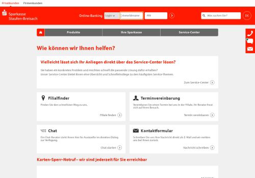 
                            11. Kontakt - Immer für Sie da - Sparkasse Staufen-Breisach