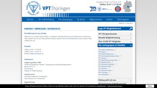 
                            10. Kontakt / Impressum / Datenschutz - VPT Landesgruppe Thüringen