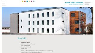 
                            2. Kontakt - Klinik für Kleintiere - Universität Leipzig