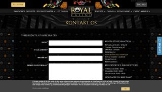 
                            8. Kontakt Kundeservice og Support - RoyalCasino.dk