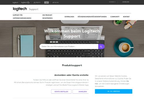 
                            3. Kontakt - Logitech Support