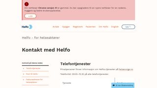 
                            2. Kontakt med Helfo