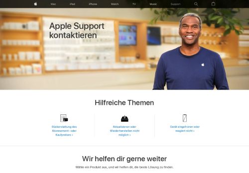 
                            3. Kontakt – Offizieller Apple Support