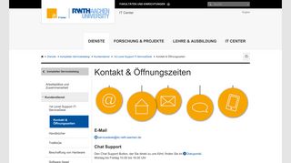 
                            10. Kontakt & Öffnungszeiten - RWTH AACHEN UNIVERSITY IT Center ...