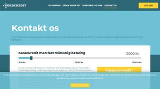 
                            2. Kontakt os | Få en kredit på DKK 15.000 – NordCredit.dk
