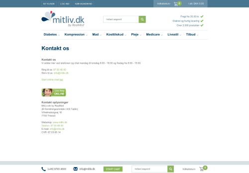 
                            6. Kontakt os | Find alle kontakt oplysninger på Mitliv.dk