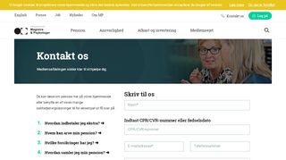 
                            4. Kontakt os - MP Pension