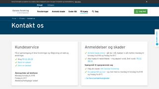 
                            10. Kontakt os | Privat Kundeservice | Find ... - Danske Forsikring