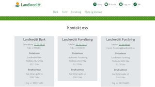 
                            4. Kontakt oss | Landkreditt Bank