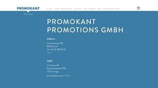 
                            8. Kontakt - PROMOKANT - Promotionen, Hostessen, Barpersonal