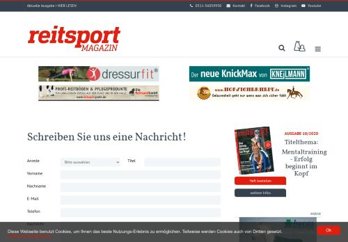 
                            12. Kontakt: reitsport MAGAZIN