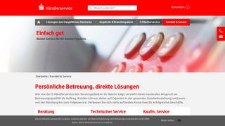 
                            4. Kontakt & Service - Sparkassen-Händlerservice