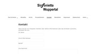 
                            10. Kontakt | Sinfonietta Wuppertal
