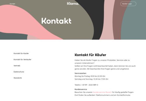 
                            13. Kontakt - Sofort GmbH - A Klarna Group Company - Sofortüberweisung