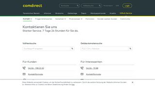 
                            4. Kontakt: Starker Service. 7 Tage 24 Stunden für Sie da | comdirect.de