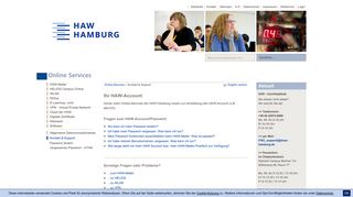 
                            8. Kontakt & Support: Online-Services: HAW Hamburg