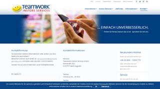 
                            3. Kontakt | Teamwork Instore Services GmbH