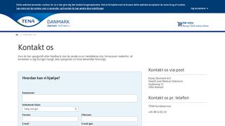 
                            3. Kontakt TENA i Danmark