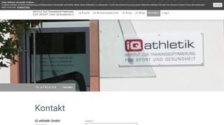 
                            6. Kontakt - Trainingsoptimierung mit iQ athletik