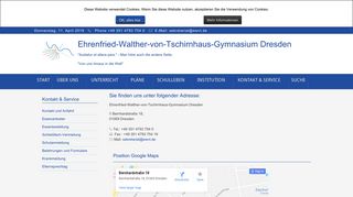 
                            4. Kontakt und Anfahrt - Ehrenfried-Walther-von-Tschirnhaus ...