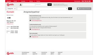 
                            6. Kontakt und Ansprechpartner | Elektrogroßhandel eldis