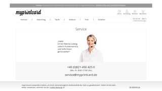 
                            3. Kontakt und Service – myprintcard