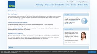 
                            7. Kontakt - Webhosting, Webspace und Homepagelösungen von 1blu