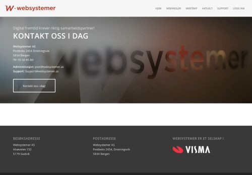 
                            7. Kontakt – Websystemer AS