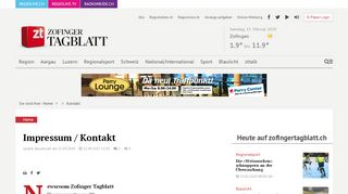 
                            4. Kontakt - Zofinger Tagblatt