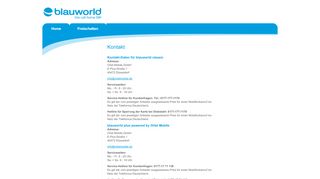 
                            2. Kontakt zum blauworld Service Team