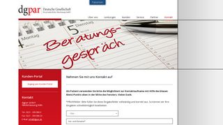 
                            3. Kontakt zur dgpar GmbH