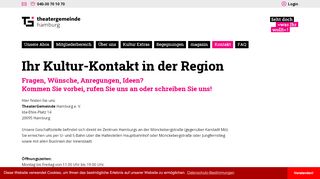 
                            4. Kontakt zur TheaterGemeinde Hamburg