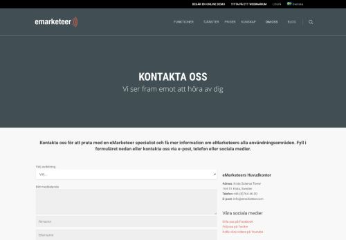 
                            7. Kontakta eMarketeer - www.emarketeer.com