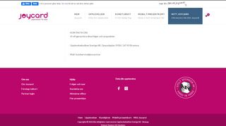 
                            6. Kontakta oss – Joycard.se