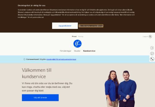 
                            10. Kontakta oss – Kundservice för privatpersoner | If